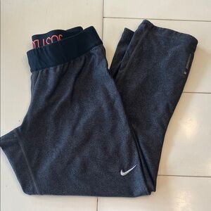 Nike Dark Gray and Black Capris